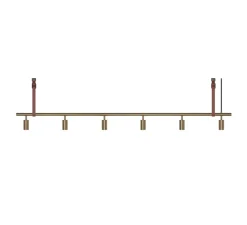 Suspension*Rubn Suspension, Long John 6, , L220cm, H17cm - Laiton, sangle en cuir marron