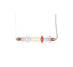 Suspension, Léonor horizontale, bleu, rouge, opaque, L82,6cm, H15cm - Elements lighting