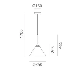 Suspension*Artemide Suspension, Look at Me, , Ø35cm, H46,5cm - transparent, noir