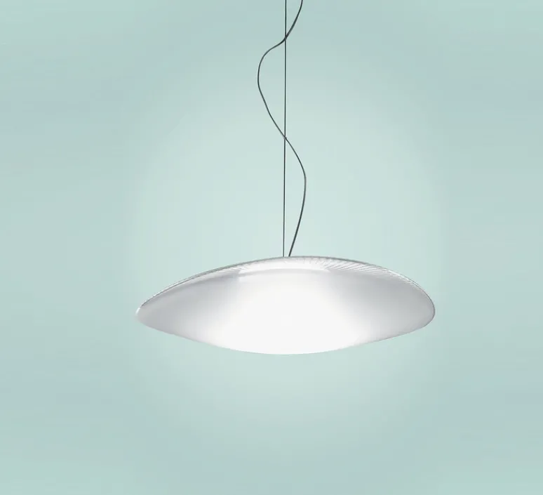 Suspension*Fabbian Suspension, Loop F35, , LED, dim, 3000K, lm, Ø45cm, H10cm - transparent, noir