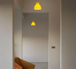 Suspension*Nemo Lighting Suspension, Lorosae, réédition d'Alavaro Siza, , Ø20cm, H19cm - jaune sorrento