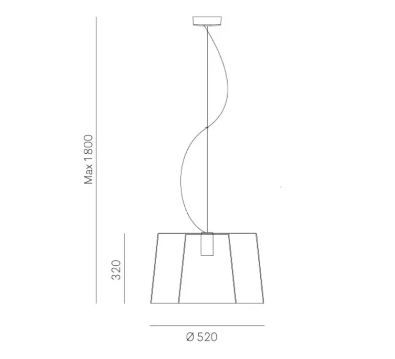 Suspension*Pedrali Suspension, L001S, , Ø52cm, H35cm - blanc fumé