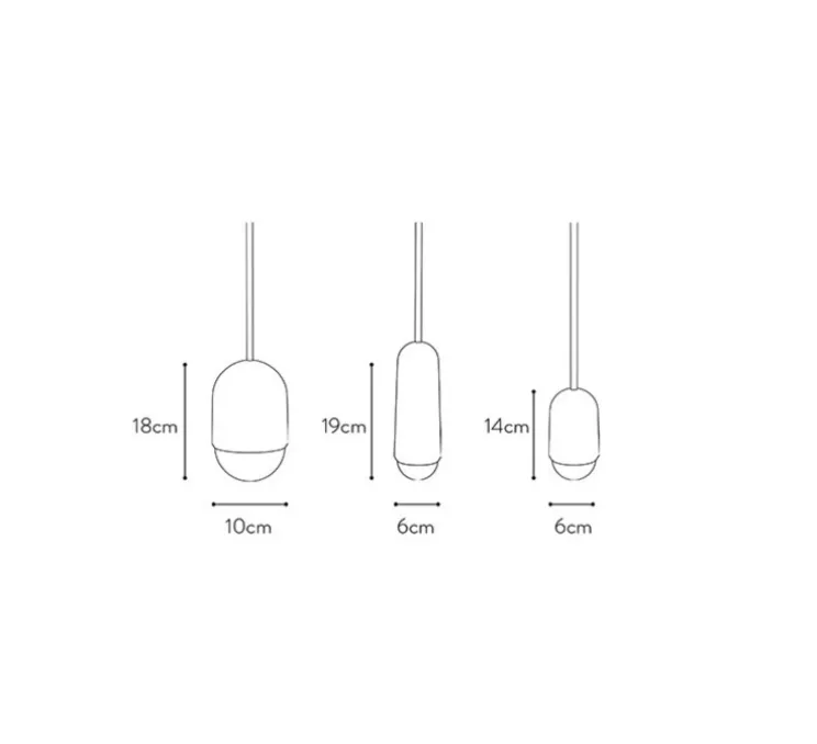Suspension, Luce Small, chêne massif, 2800K, 400lm, H14cm, Ø6cm - Hartô