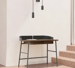 Suspension*Hartô Suspension, Luce Small Long, teinté noir, 2800K, 400lm, H19cm, Ø6cm - chêne massif