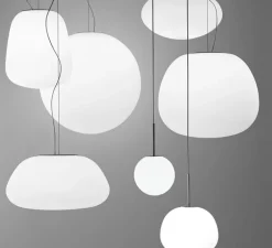 Suspension*Fabbian Suspension, Lumi Poga , , Ø42cm, H200cm - blanc