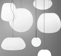 Suspension*Fabbian Suspension, Lumi_Sfera, , 3000K, Ø35cm, H33cm - blanc