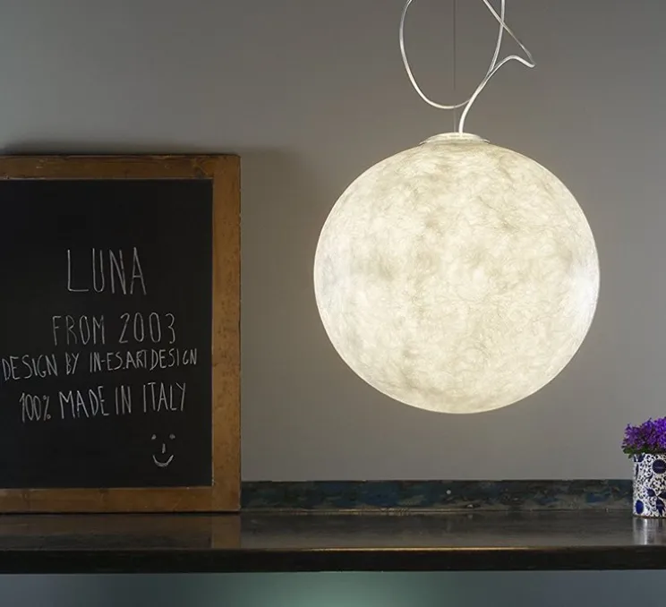 Suspension, Luna 2, blanc, ø50cm, cm - In-es.artdesign
