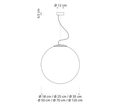 Suspension*In-es.artdesign Suspension, Luna 4, , ø120cm- blanc