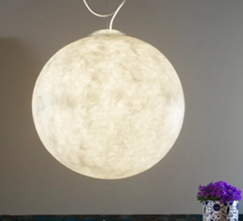 Suspension*In-es.artdesign Suspension, Luna 3, , ø70cm, H70cm - blanc