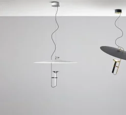 Suspension*Stilnovo Suspension, Luna, , LED, dim, 3000K, 3015 lm, Ø65cm, H43,6cm - blanc, chrome