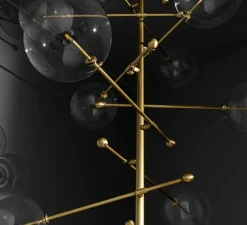 Suspension, Lustre, RD15 12 Arms, Laiton laqué bruni, Ø138,8cm, H200cm - Schwung