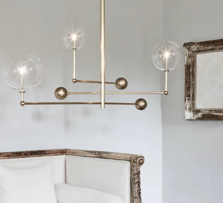 Suspension, Lustre, Universe, Laiton laqué bruni, L128,2cm, H87,5cm - Schwung