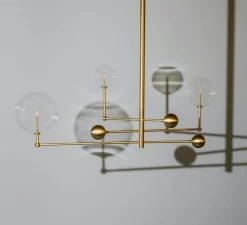 Suspension, Lustre, Universe, Laiton laqué bruni, L128,2cm, H87,5cm - Schwung