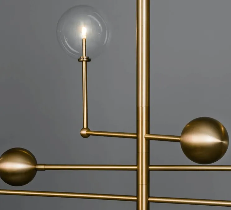 Suspension, Lustre, Universe, Laiton laqué bruni, L128,2cm, H87,5cm - Schwung