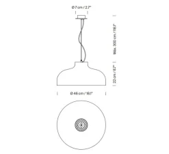 Suspension*Santa & Cole Suspension, M68, , Ø46cm, H22cm - aluminium poli