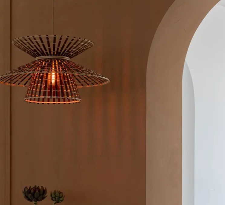 Suspension, Machu Picchu, naturel et marron, Ø57cm, H27cm - Good&Mojo