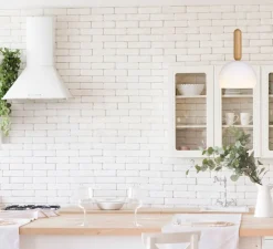 Suspension, Mad CS, chêne et blanc, Ø24cm, H40cm - Luxcambra