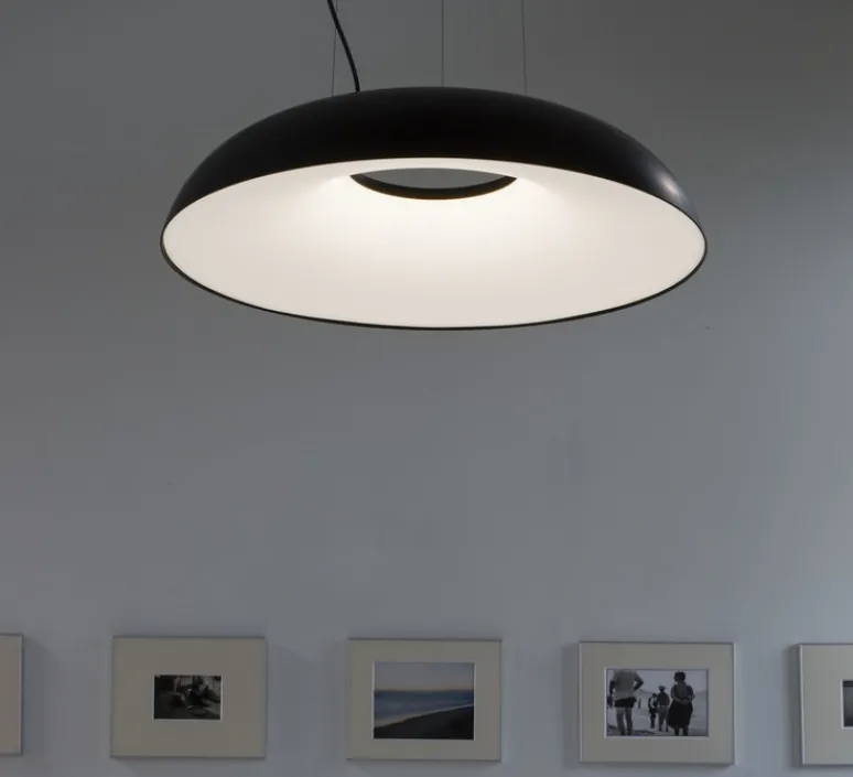 Suspension*Martinelli Luce Suspension, Maggiolone, , LED, dim, 2700K, 3200 lm, Ø60cm, H12cm - noir