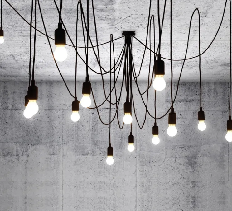 Suspension, Maman, noir, ampoules Satin, LED, Dimmable, Ø300cm - Seletti