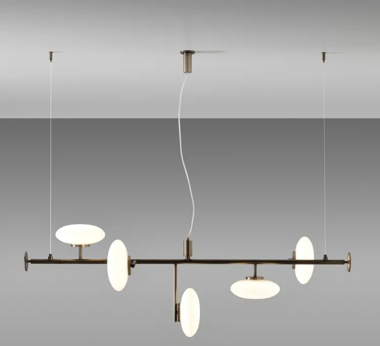 Suspension, Mami, horizontale, bronze brossé, LED, dim, 2700K, lm, L148cm, H48cm - Penta