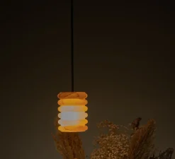 Suspension, Maniko Fluta 12 cm, Albâtre, Ø8cm, H20cm - Simone & Marcel