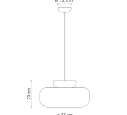Suspension*Ferroluce Suspension, Maracana C2743, , Ø37cm, H20cm - blanc, orange