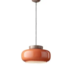 Suspension*Ferroluce Suspension, Maracana C2741, , Ø37cm, H20cm - orange, marron