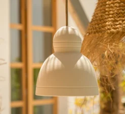 Suspension, Marius, Blanc mat, Ø17cm, H20cm - Oustao