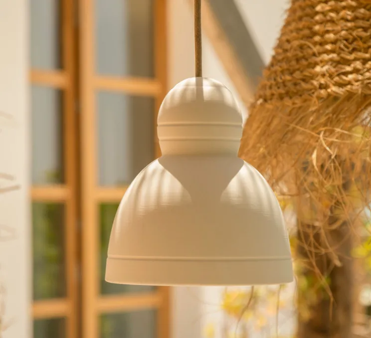 Suspension, Marius, Blanc mat, Ø17cm, H20cm - Oustao