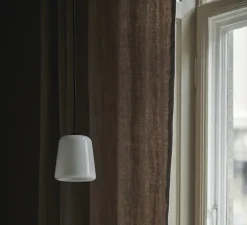 Suspension, Material, verre blanc opalin, Ø13cm, H14cm - New Works