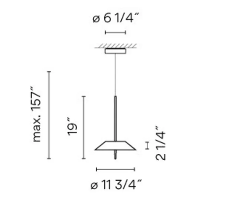 Suspension, Mayfair, graphite, LED, 2700K, 417lm, Ø30cm, H48cm - Vibia