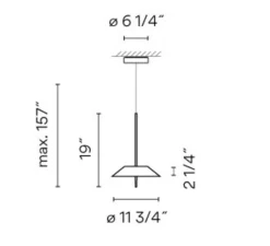 Suspension*Vibia Suspension, Mayfair, , LED, 2700K, 417lm, Ø30cm, H48cm - or