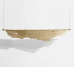 Suspension, Mediterranea Small, laiton, LED, dim, 2700K, 936 lm, L100,5cm, H15cm - Petite Friture