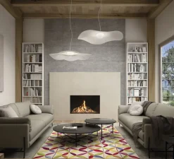 Suspension, Mediterrània S/105/01, blanc, LED, 2700K, 2064lm, Ø105cm, H12,3cm - Bover