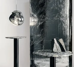 Suspension, Melt, chrome argent, LED, dim, 3000k, 800 lm, Ø50cm, H50cm - Tom Dixon