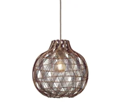 Suspension, Mendoza S, naturel et burgundy, Ø35cm, H33cm - Good&Mojo