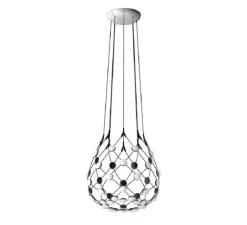 Suspension, Mesh, D86C551, noir, LED, 2700k, 1500lm, Ø55cm, H55cm, 1m - Luceplan