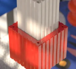 Suspension*Ferroluce Suspension, Metra C2830, , L22cm, H66cm - rouge, blanc, jaune