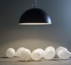 Suspension*In-es.artdesign Suspension, Mezza Luna 1 lavagna, , ø70cm, H30cm - noir et blanc