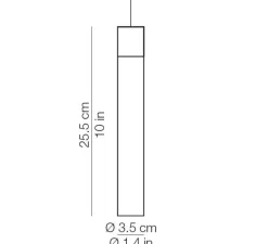 Suspension*KDLN Suspension, MINIMAL, , LED, 2700K, 410lm, Ø3,5cm, H25,5cm - cuivre