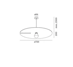 Suspension, Mirro ceiling 3.0, or, Ø75cm, H20cm - Wever&Ducré