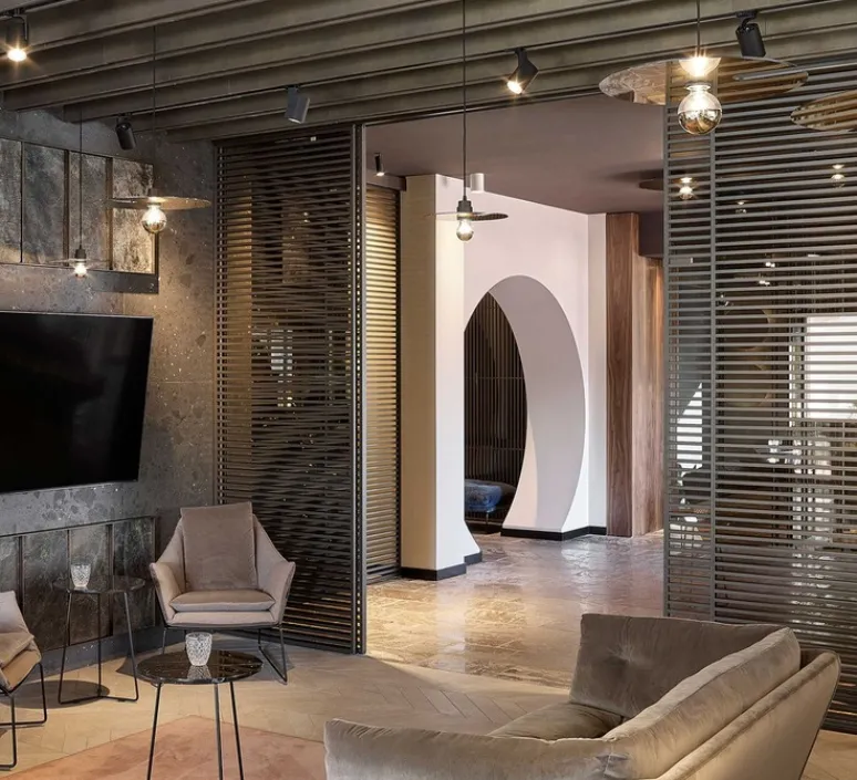 Suspension*Wever&Ducré Suspension, Mirro suspended 1.0, , Ø30cm, H8,8cm - noir mat, chrome