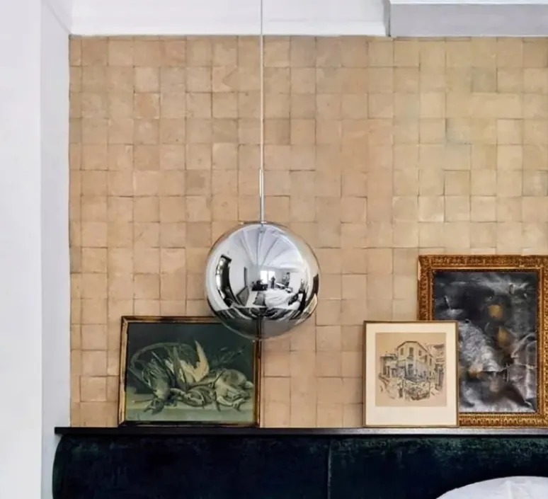 Suspension*Tom Dixon Suspension, Mirror Ball 40, , LED, dim, 3000K, 800 lm, Ø40cm, H40cm - argent