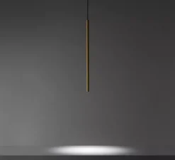 Suspension, Miss 1, endless, laiton brossé, 2700K, 290lm, H75cm, L2,5cm - Davide Groppi