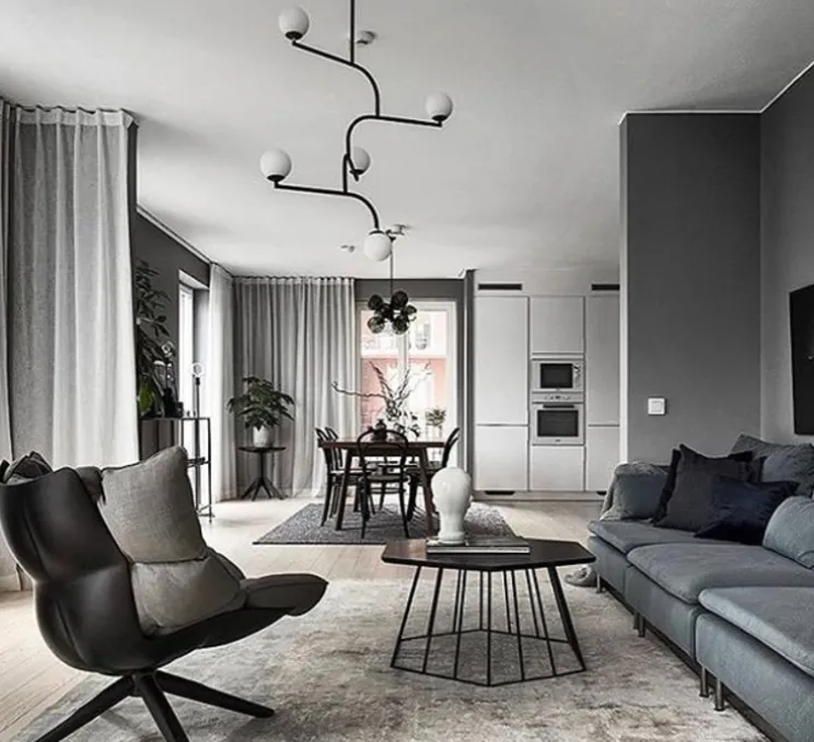 Suspension, Mobil 100, noir, Ø70cm, H100cm - PHOLC