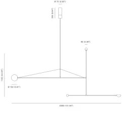 Suspension, Mobile Chandelier 1, noir, LED, dim, 2700K, 800-350 lm, L258,9cm, H113cm - Anastassiades Studio