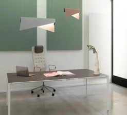 Suspension*DesignHeure Suspension, Mobula Grande, blanc, tissus argenté, feutrine noire/bleu roi, L21cm, H28cm - blanc argenté et bleu roi