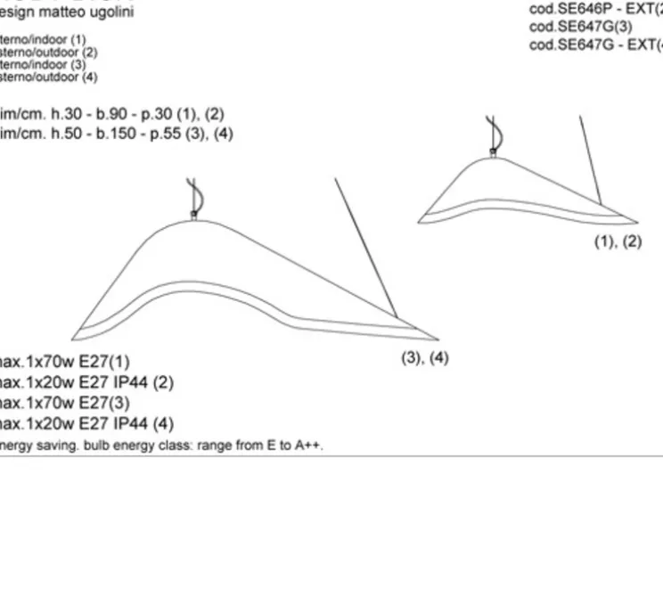 Suspension, MOBY DICK, beige, L150cm - Karman