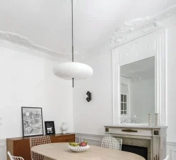 Suspension*Astep Suspension, Model 2065, , Ø53,8cm, H54,6cm - blanc et câble noir