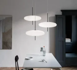 Suspension, Model 2065, blanc et câble blanc, 2700K, 2350lm, Ø53,8cm, H54,6cm - Astep